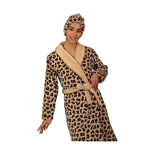 حوله تنپوش پودایران مدل پلنگی نسکافهای با جذب آب بالا