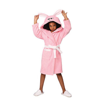 حوله تنپوش پودایران مدل خرگوش صورتی نرم و فانتزی