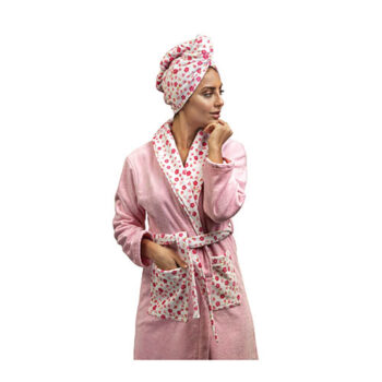 حوله تن‌پوش پودایران مدل پارادایس رنگ صورتی نرم و لطیف