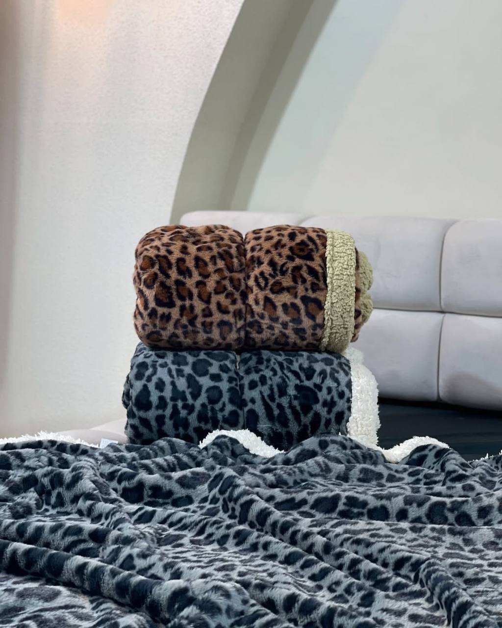 پتو گرم و نرم طرح پلنگی و تدی مناسب سرویس خواب