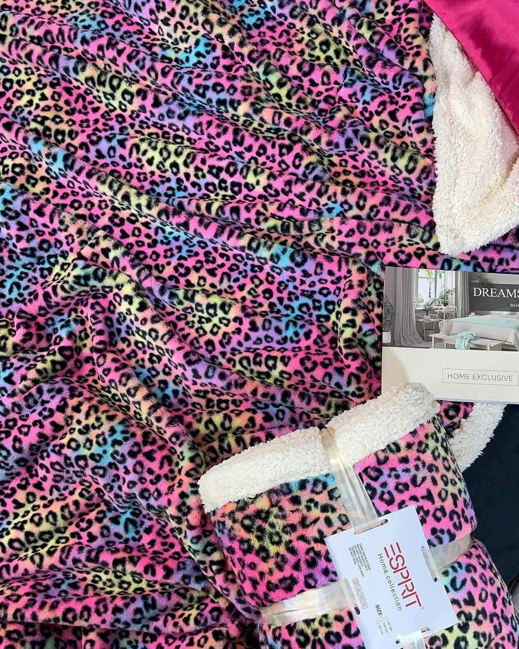 پتو نرم و ضد حساسیت دو رو پلنگی و تدی برای خواب راحت