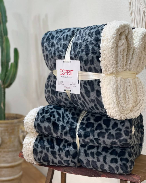 پتو تدی و پلنگی دو رو گرم و سبک برای زمستان