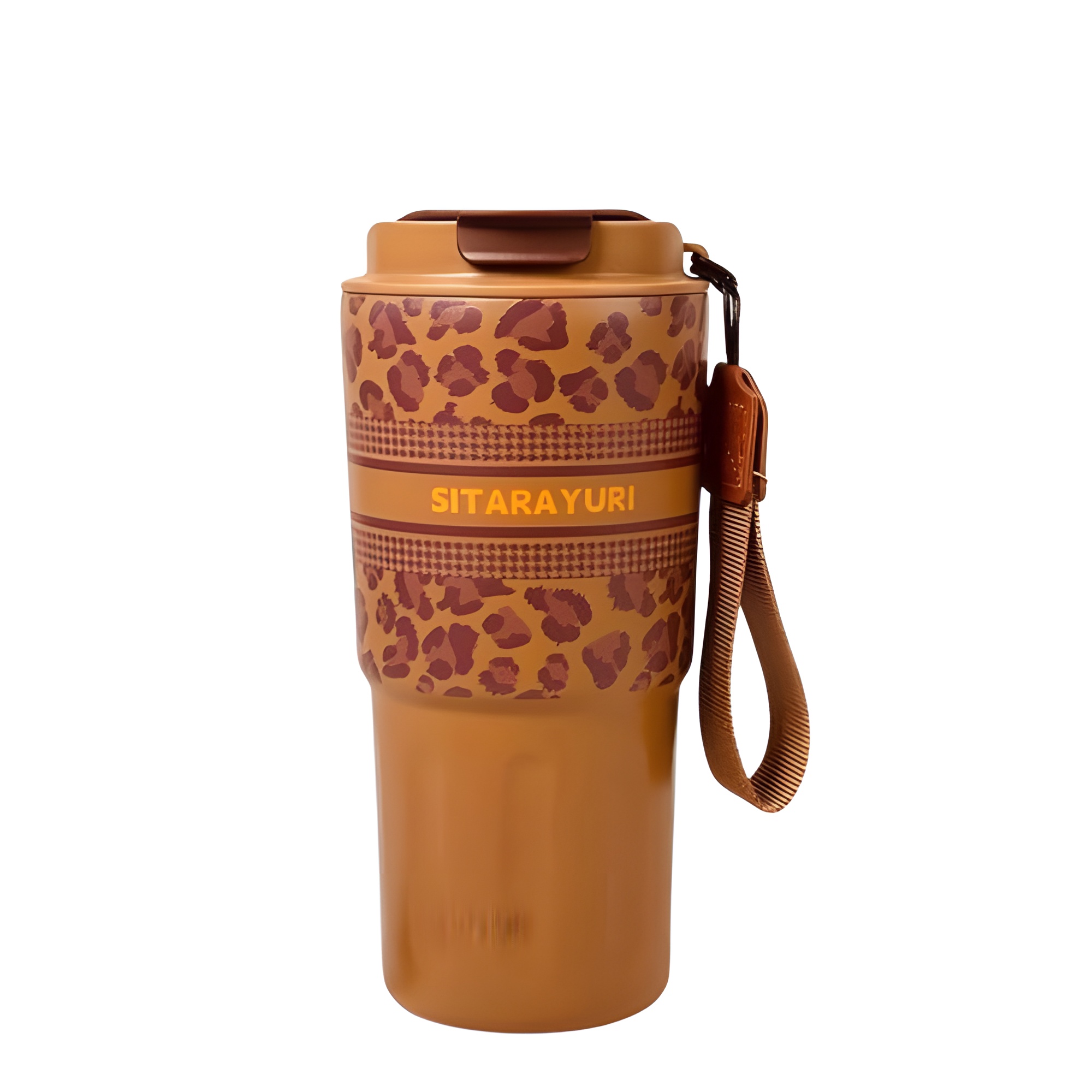 ماگ سفری SITARAYURI 600ml با طرح پلنگی جذاب