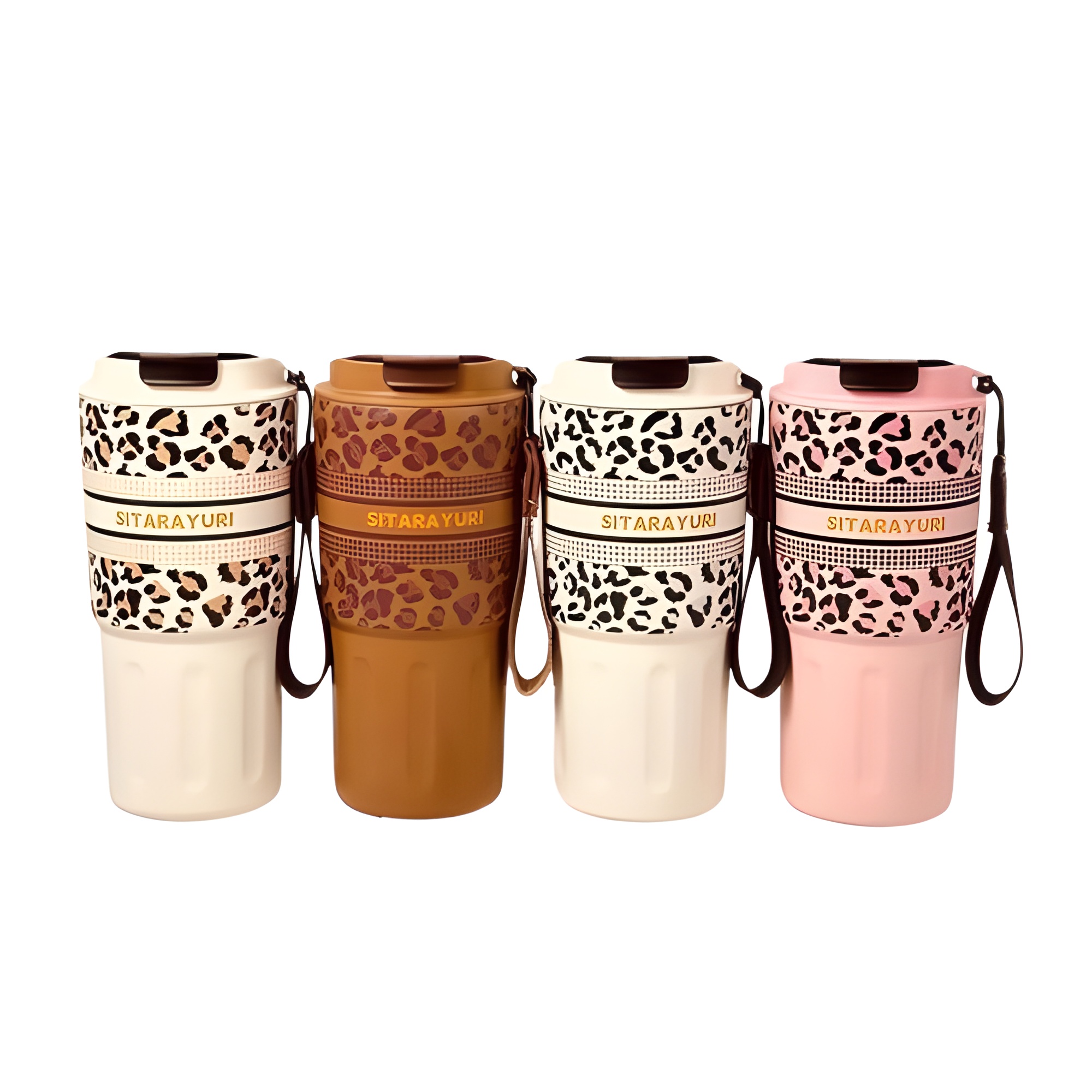 تراول ماگ 600 میلی‌لیتر سیتارایوری با بدنه پلنگی