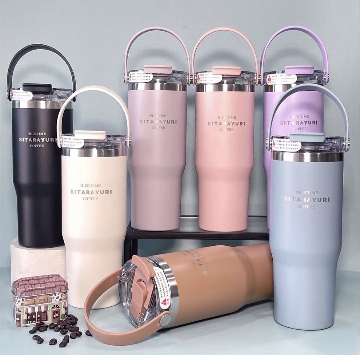 تراول ماگ بزرگ دستهدار SITARAYURI برای سفر و ورزش