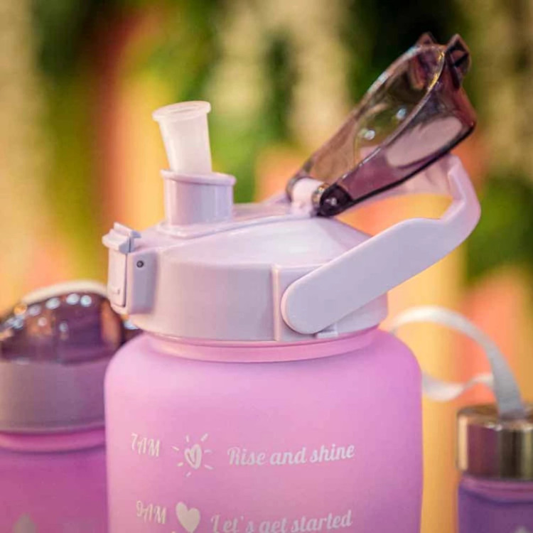 بطری آب باشگاهی پاستیلی سه قلو با طراحی مدرن