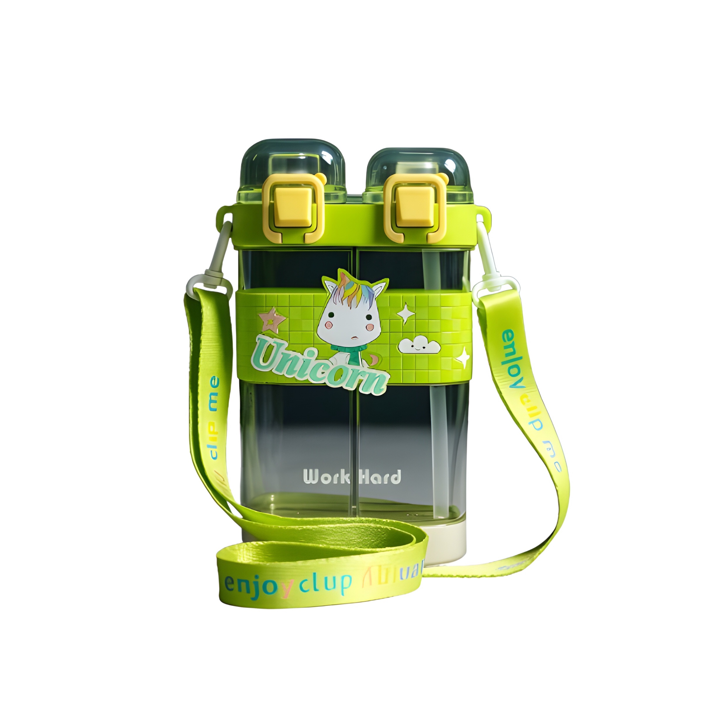 قمقمه کودک دو مخزن با طراحی عروسکی و رنگی