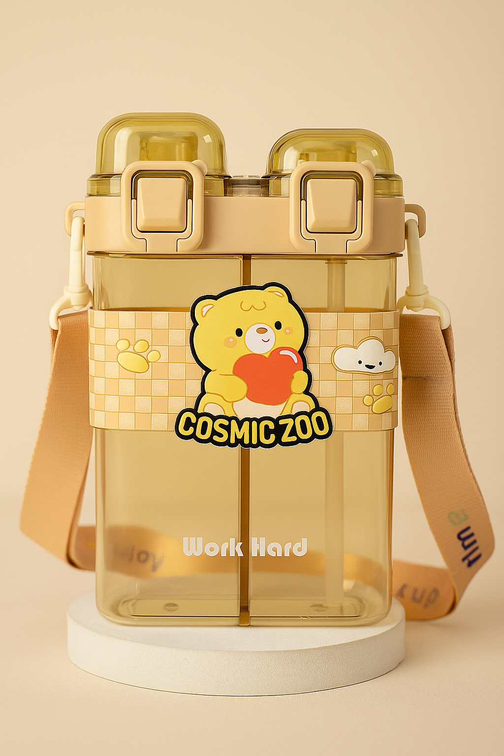 قمقمه عروسکی مدرسه‌ای با دو محفظه جداگانه