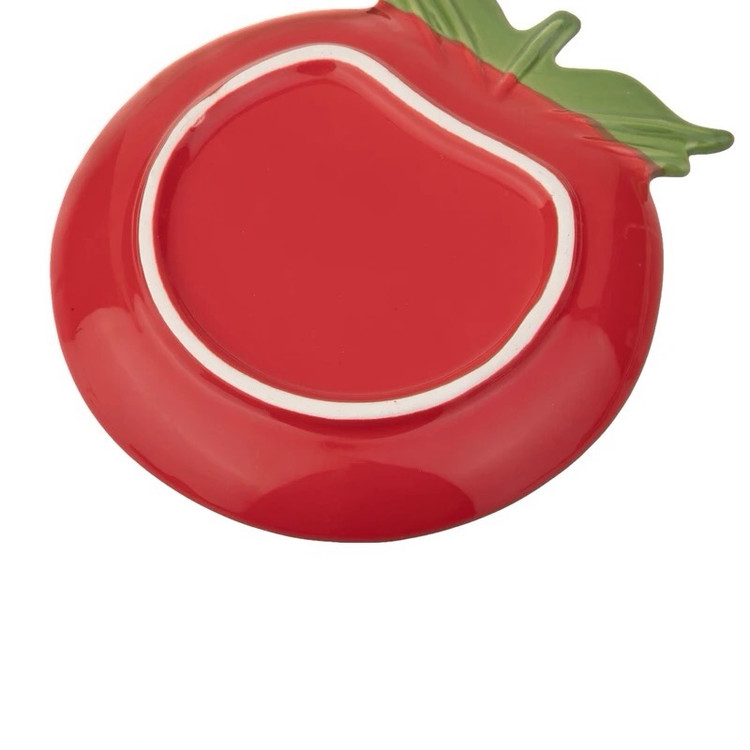 ظرف سرامیکی بنیکو مدل گوجه فرنگی تخت با طراحی خاص