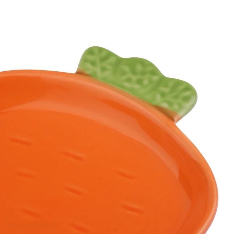 ظرف سرو فانتزی سرامیکی طرح هویج تخت برای مهمانی