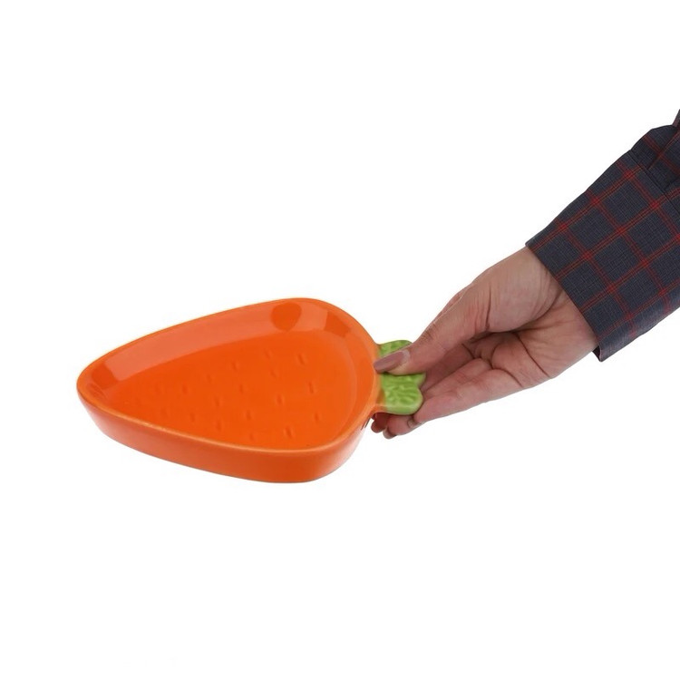 بشقاب پذیرایی سرامیکی بنیکو شکل هویج تخت