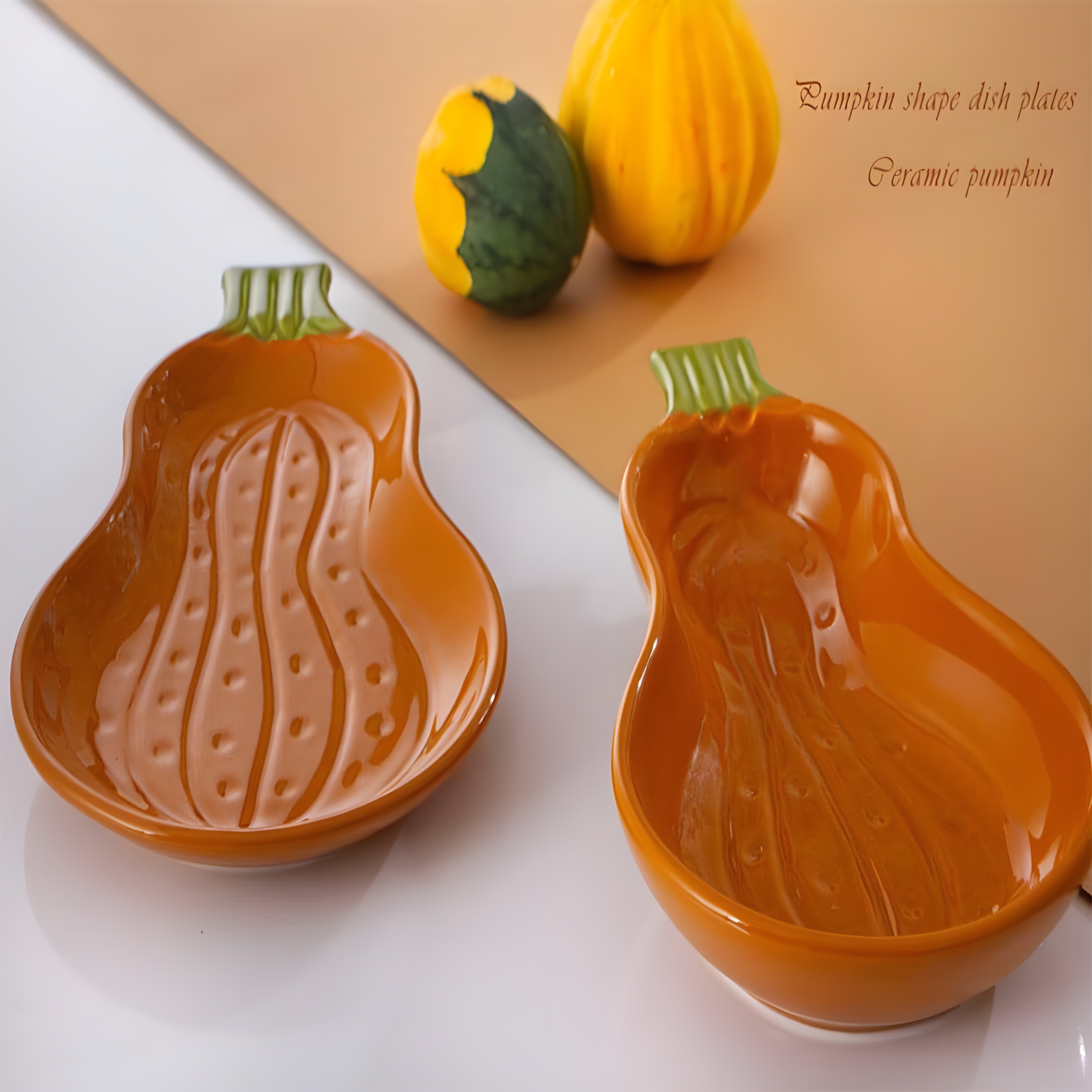 کاسه سرامیکی طرح کدو گود برای سرو میوه و تنقلات