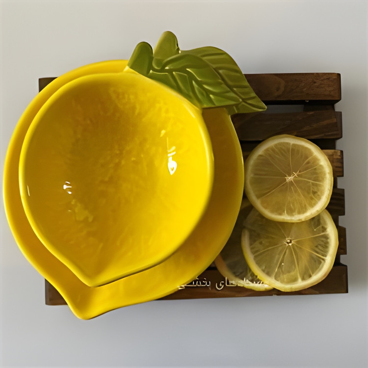 ظرف پذیرایی سرامیکی شیک طرح لیمو