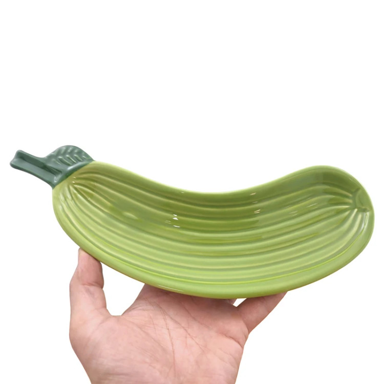 دیس سرامیکی فانتزی بنیکو مدل خیار تخت