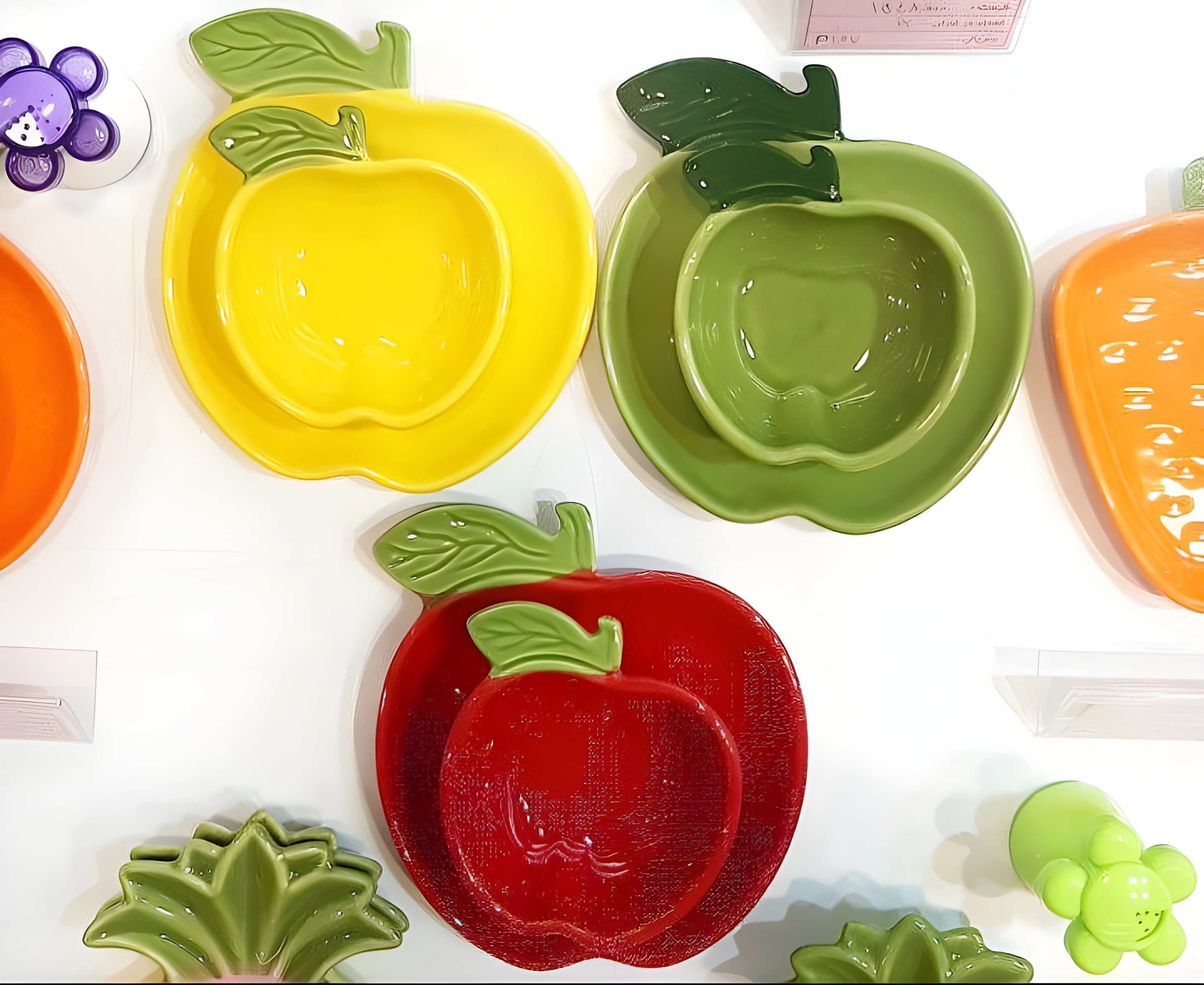 ظرف پذیرایی سرامیکی طرح سیب گود شیک و مدرن