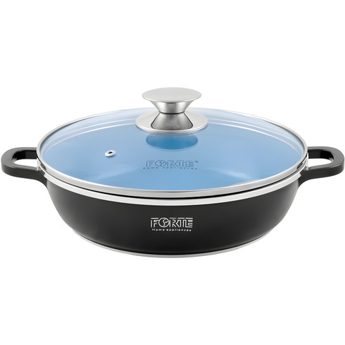 تابه گرانیتی فورته دو دسته با درب پیرکس مقاوم