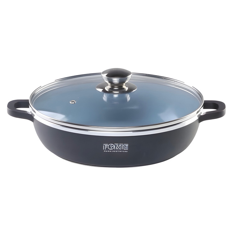 تابه گرانیتی فورته با طراحی مدرن و درب پیرکس