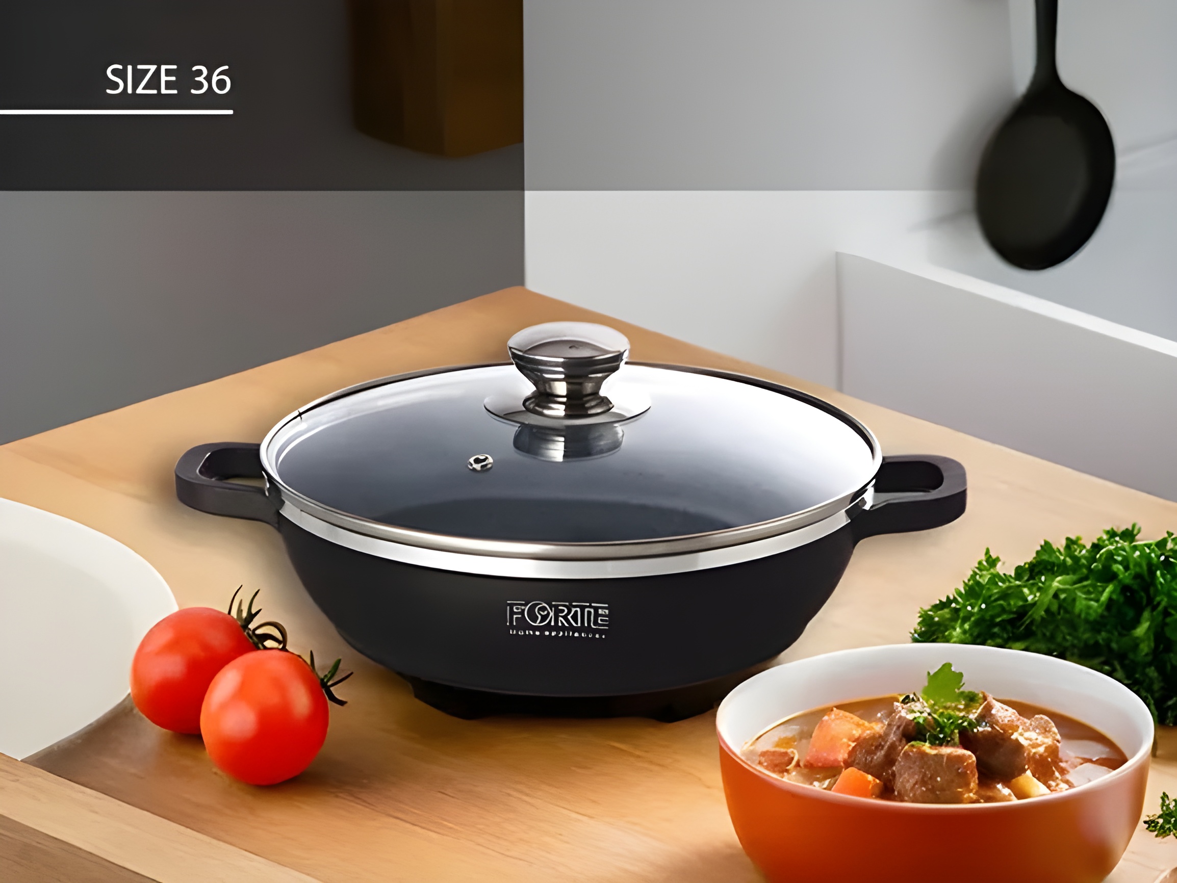 تابه گرانیتی دو دسته فورته مناسب آشپزخانه مدرن