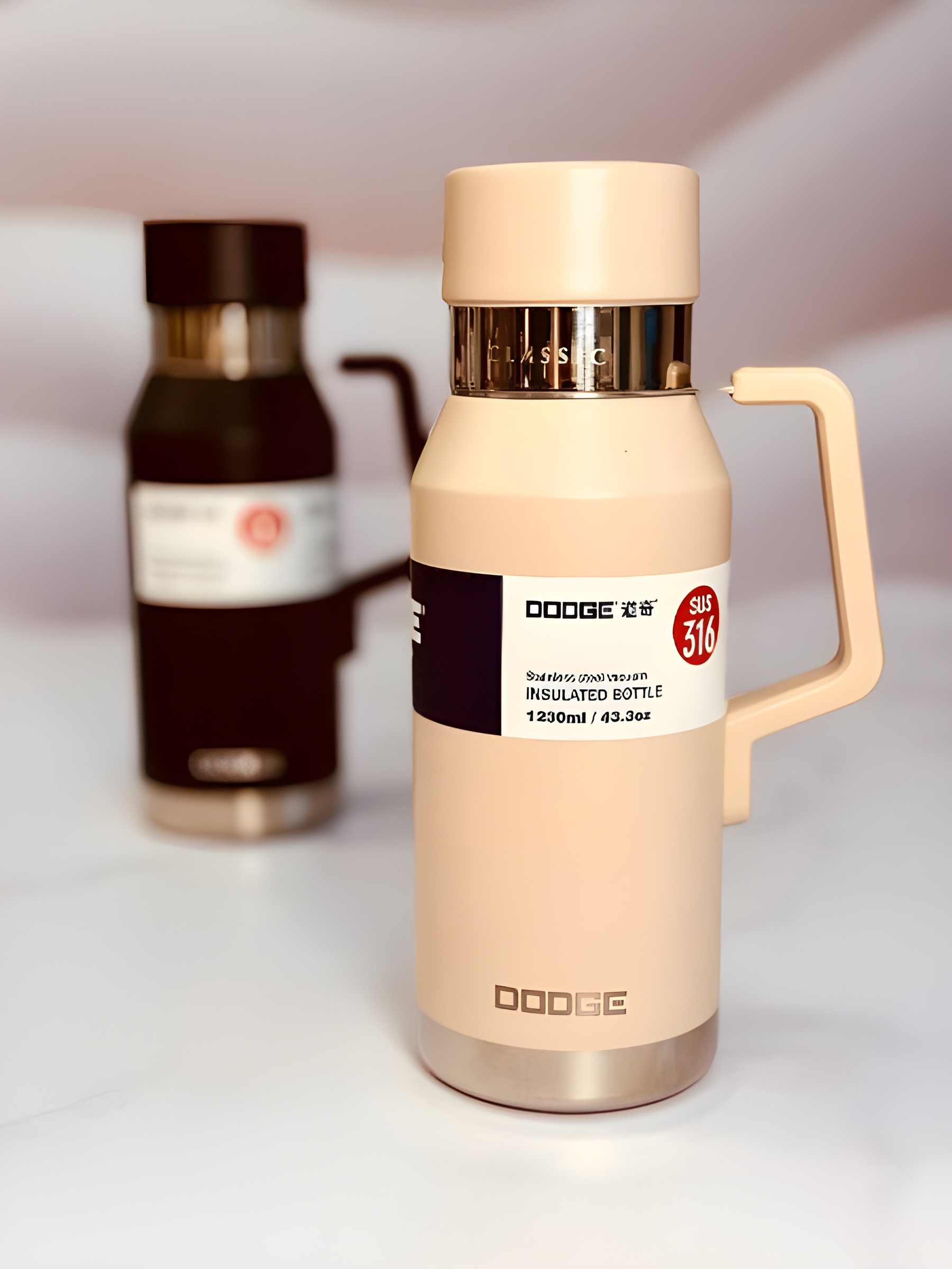 فلاسک 1230ml برند Dodge برای سفر، ورزش و محل کار