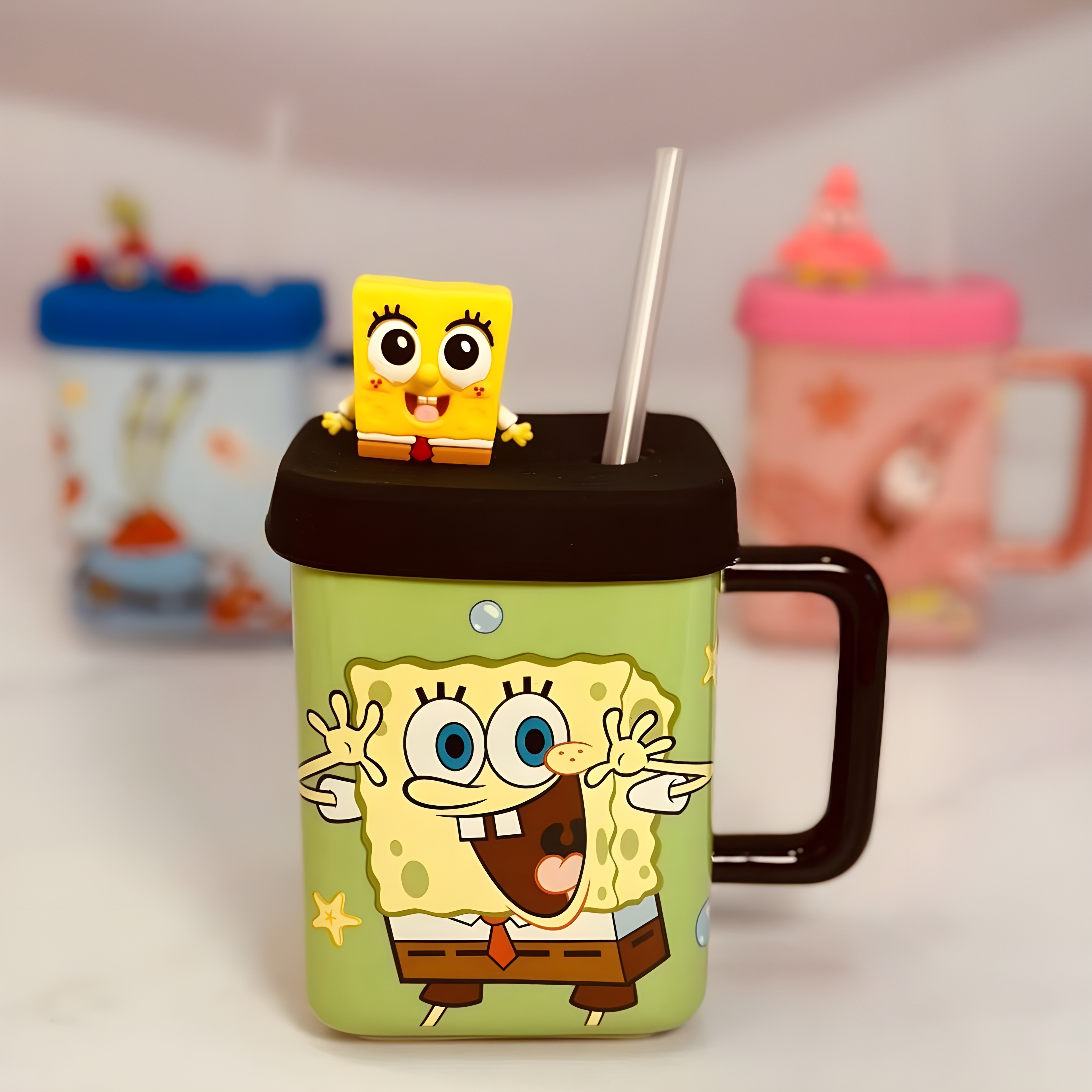 لیوان فانتزی باب اسفنجی مناسب نوشیدنی‌های روزانه