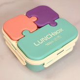 Lunch Box مایکروفری طرح پازلی مربع با کیفیت بالا