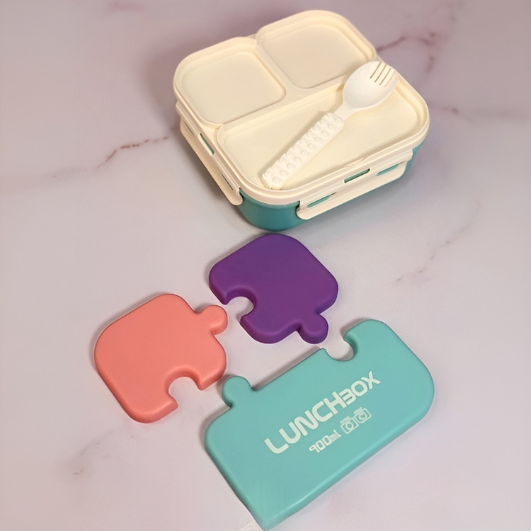 ظرف غذای مایکروفری مربع با تقسیمبندی داخلی برای انواع خوراک