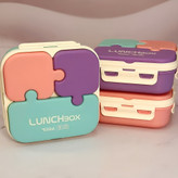 Lunch Box طرح پازلی مربع، مقاوم و قابل استفاده روزمره