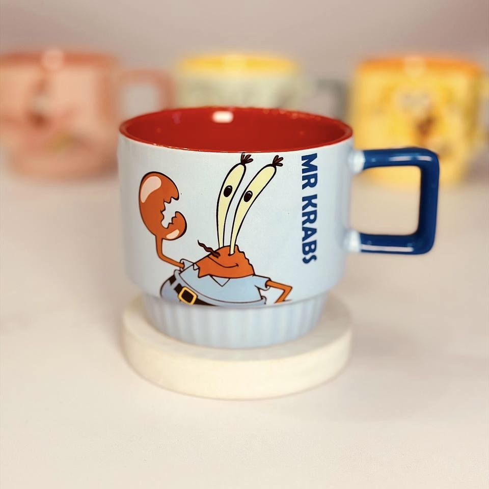 لیوان سرامیکی باب اسفنجی و دوستان برای هدیه و کلکسیون