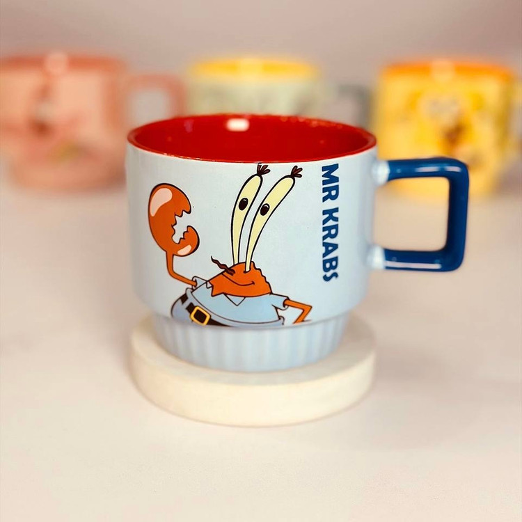 لیوان سرامیکی باب اسفنجی و دوستان برای هدیه و کلکسیون