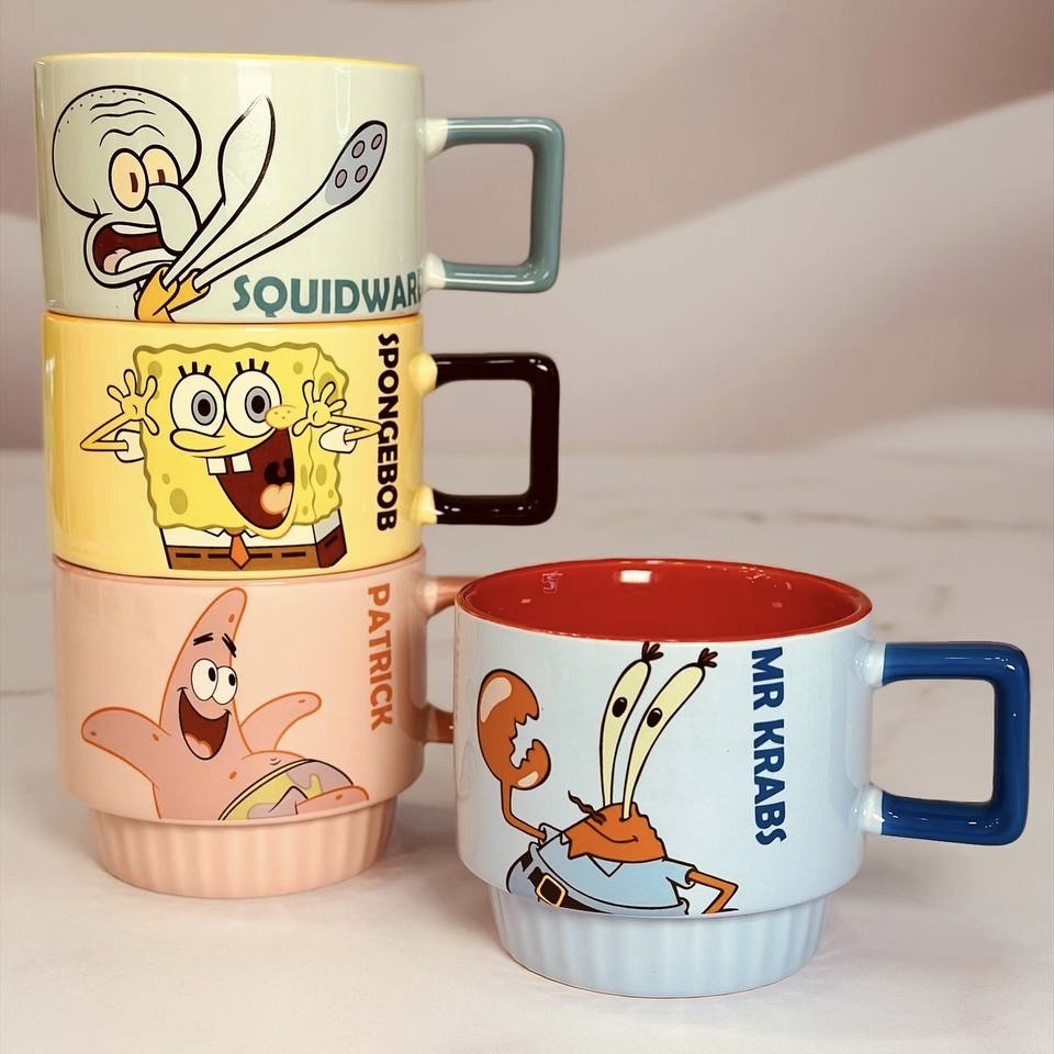 ماگ سرامیکی باب اسفنجی و دوستان با طراحی کارتونی جذاب