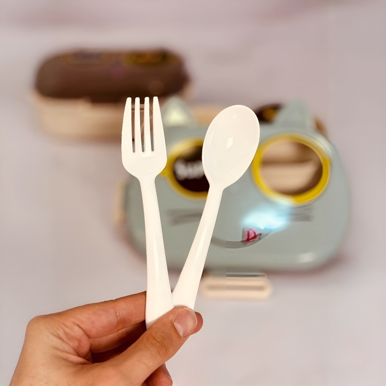 ظرف غذا فانتزی طرح گربه با طراحی خاص و جای سس