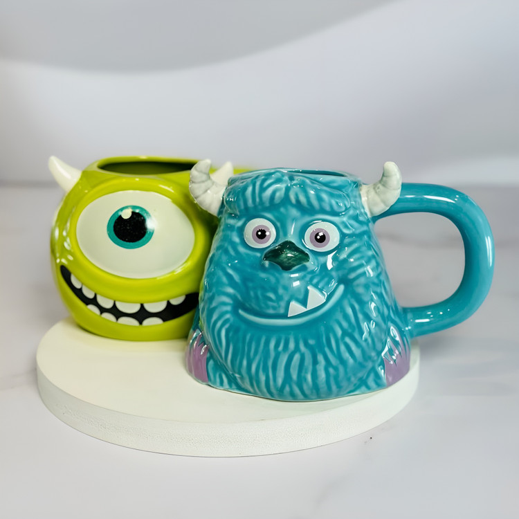 لیوان سرامیکی طرح مایک و سالیوان با طراحی جذاب و رنگی