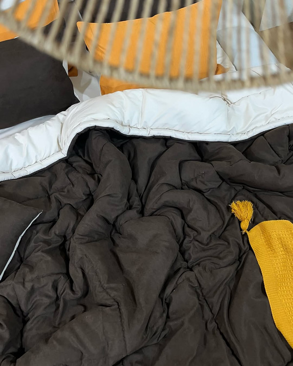 ست خواب چهار فصل مینیمال از جنس کتان ابریشم