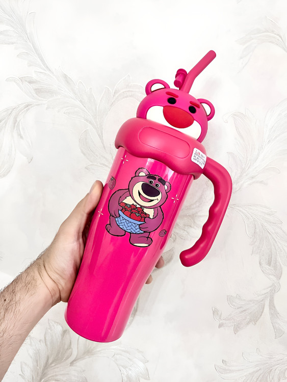 ماگ کودک طرح خرس توتفرنگی سبک، مقاوم و قابل حمل