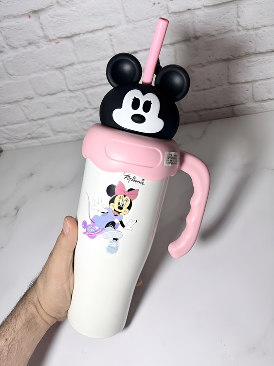 تراول ماگ کودکانه طرح Minnie Mouse با نی مقاوم و سبک