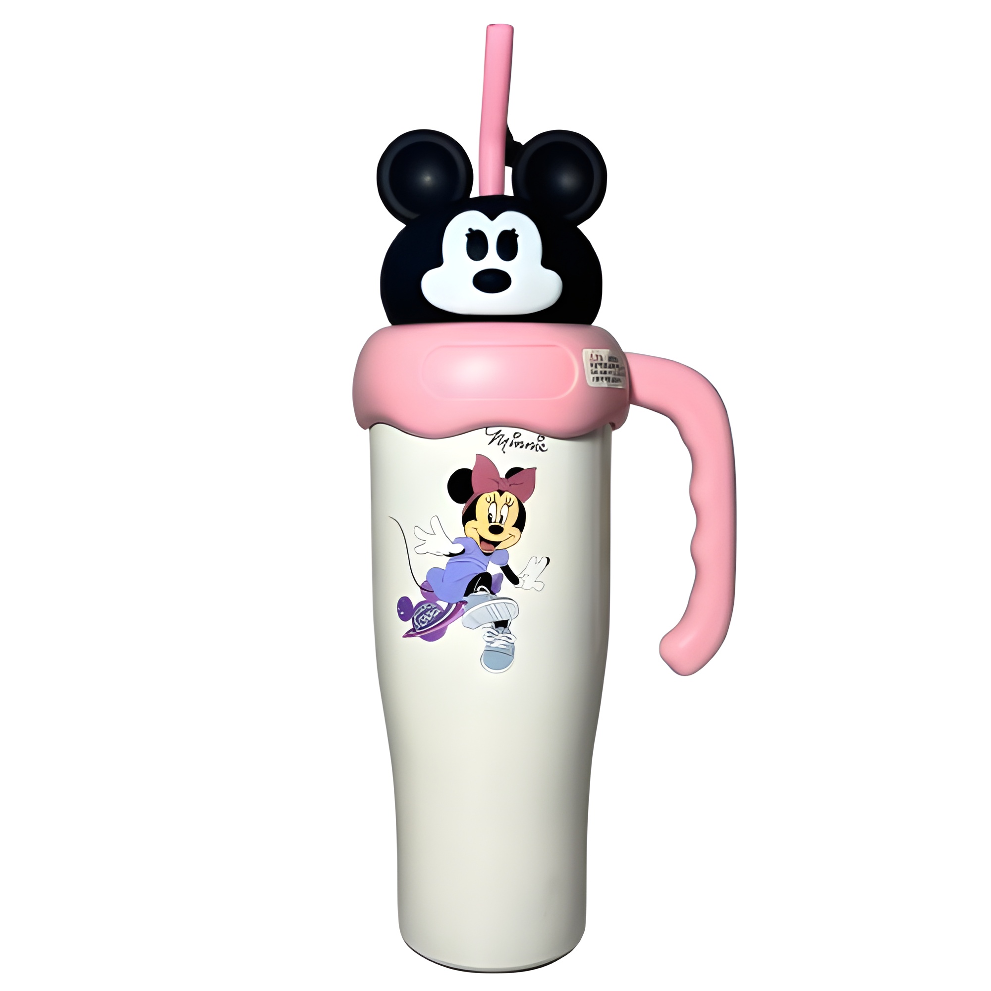 تراول ماگ کودکانه طرح مینی موس با نی برای نوشیدنی‌های سالم