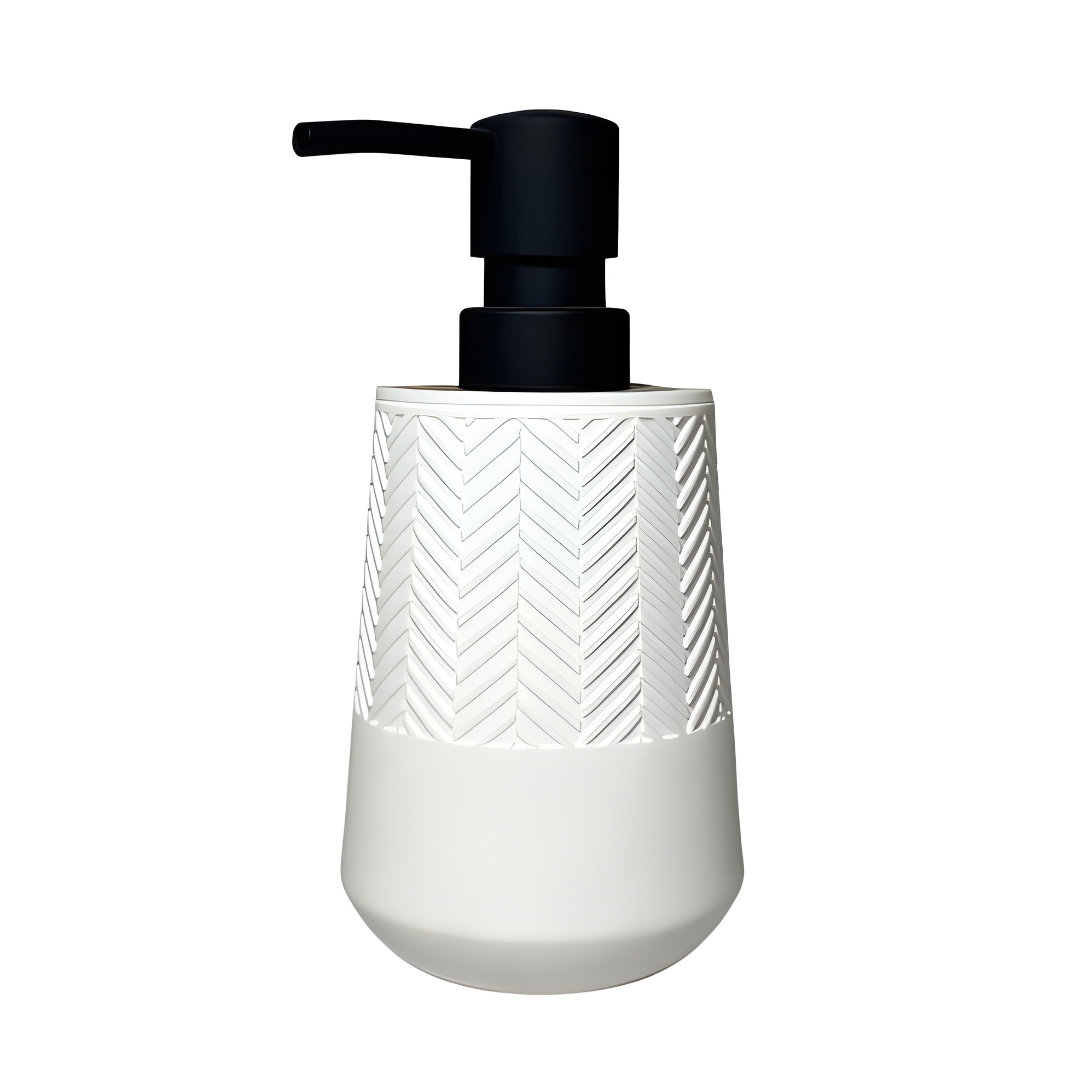 ظرف مایع دستشویی لوکس با سطح بافت‌دار و پمپ مقاوم