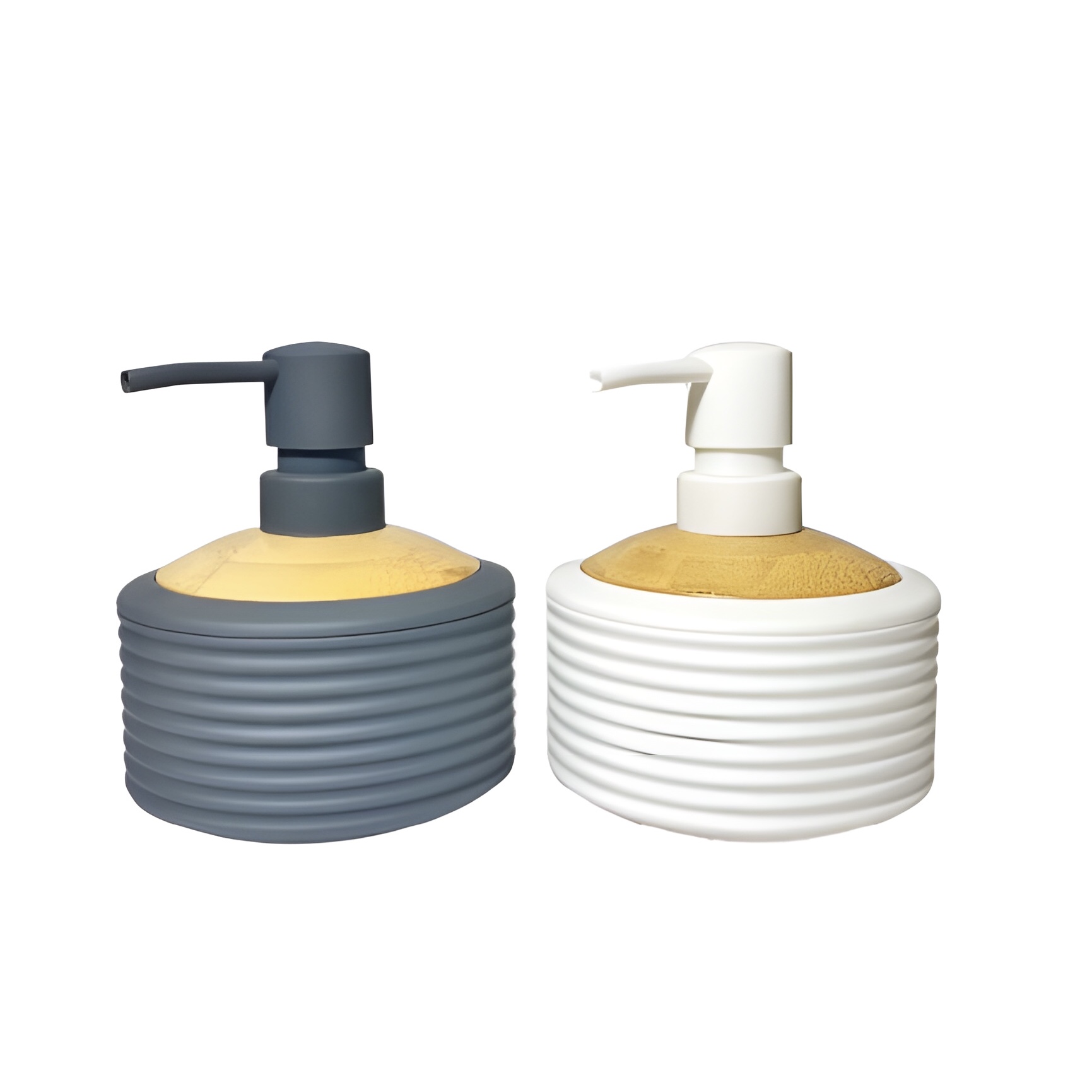 جا مایع پمپی مدرن با بدنه مات و طرح چوبی