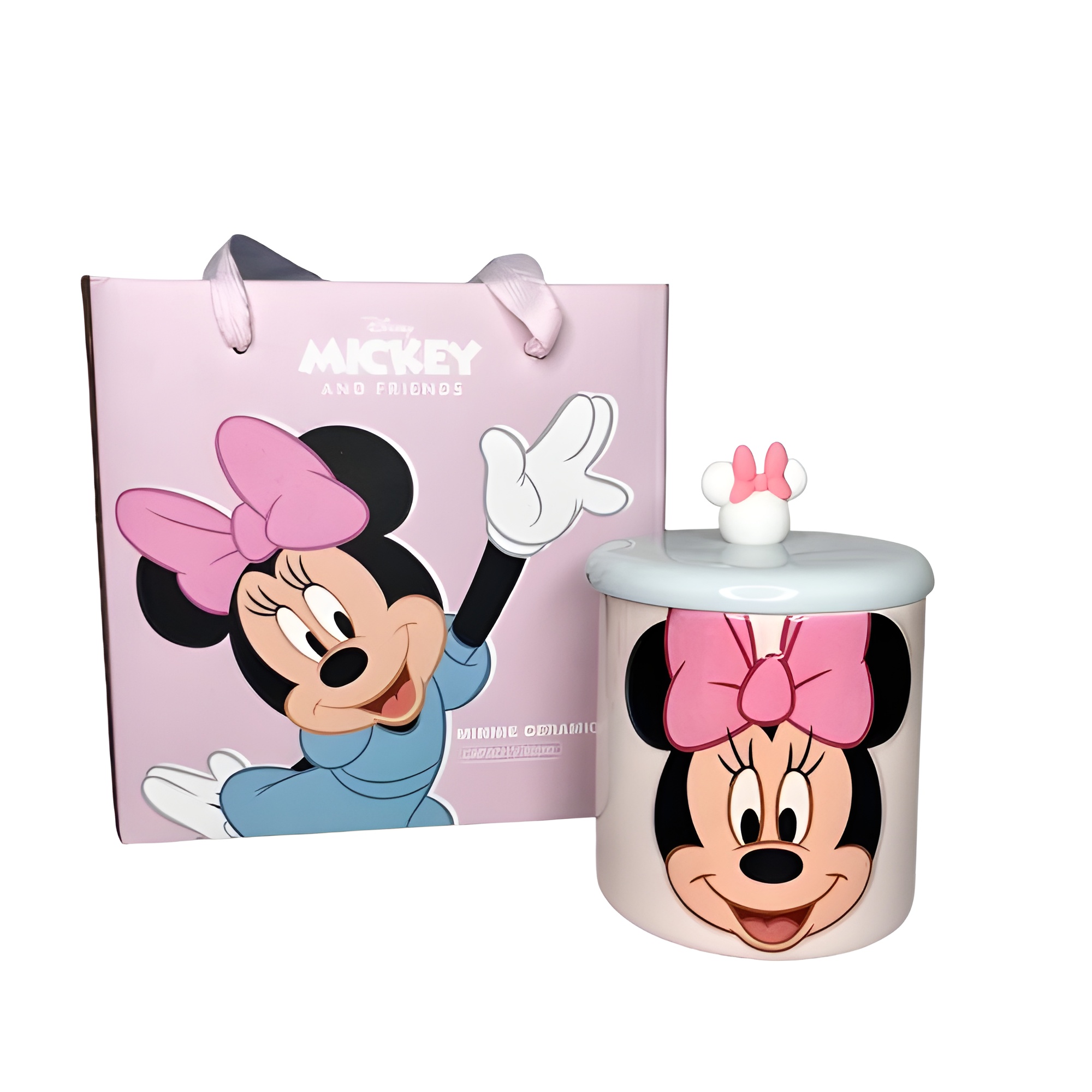 لیوان صبحانه سرامیکی طرح عروسکی میکی و مینی موس