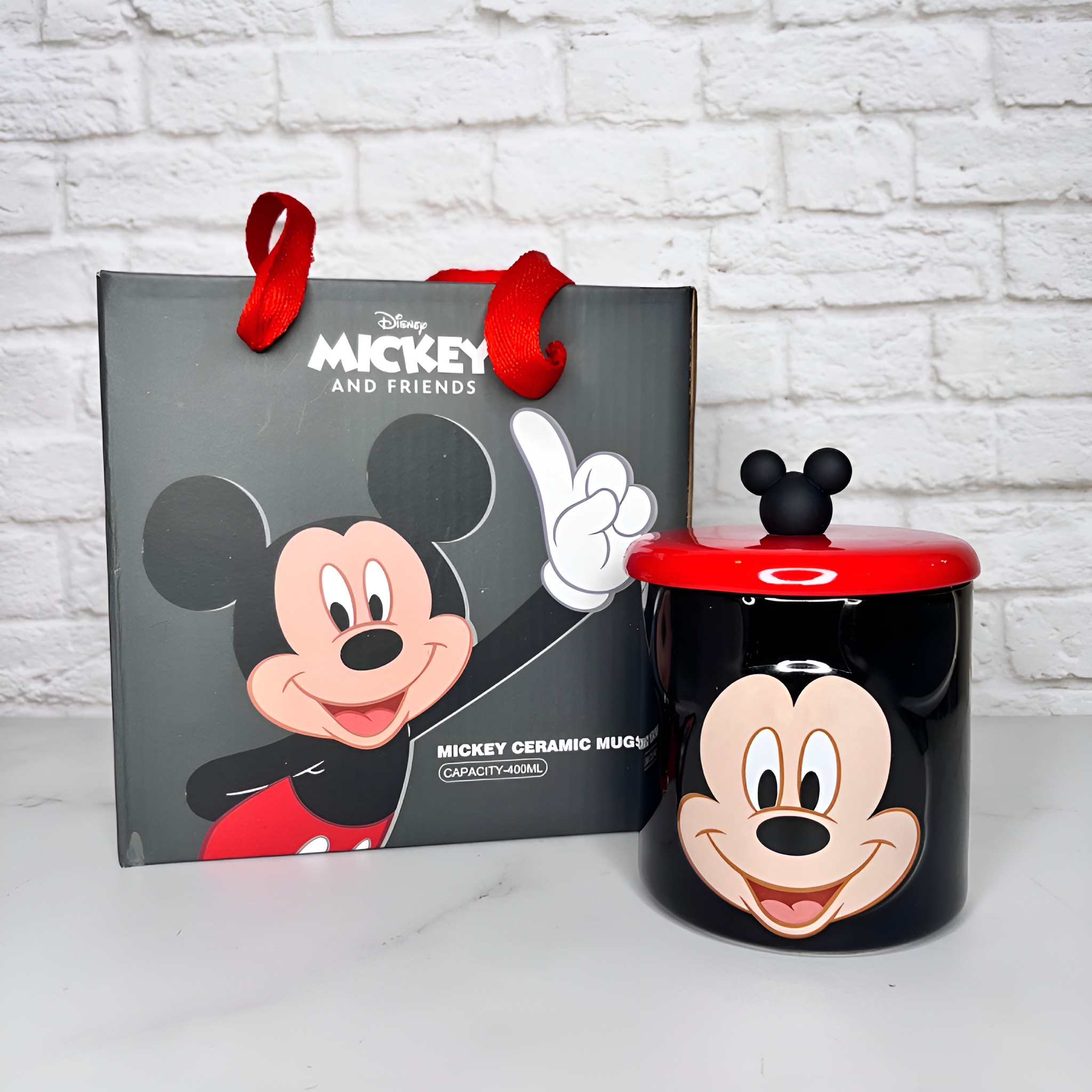 لیوان سرامیکی طرح کارتونی دیزنی میکی و مینی موس