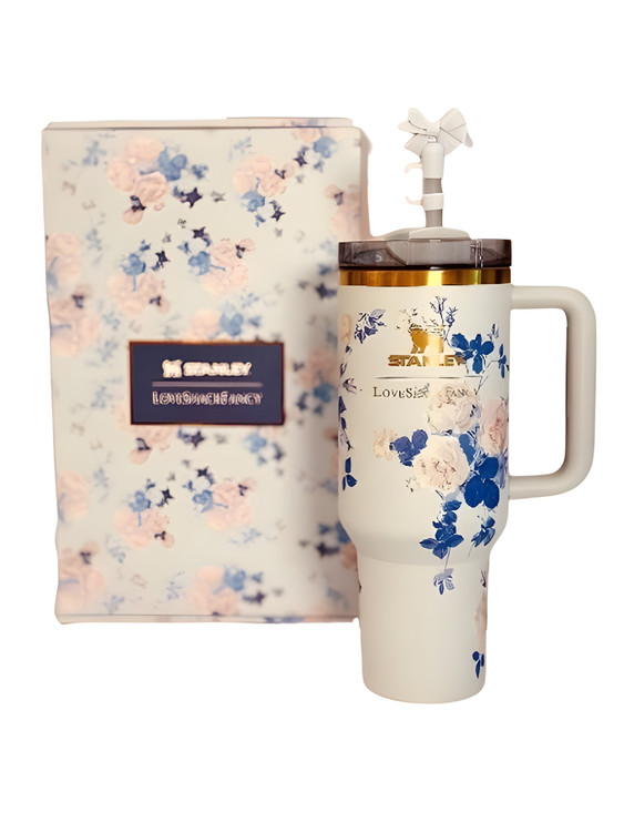 تراول ماگ استنلی Quencher آبی با جعبه کادویی شیک