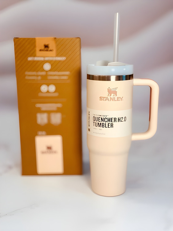 تراول ماگ استنلی Quencher صورتی کم رنگ 30 oz