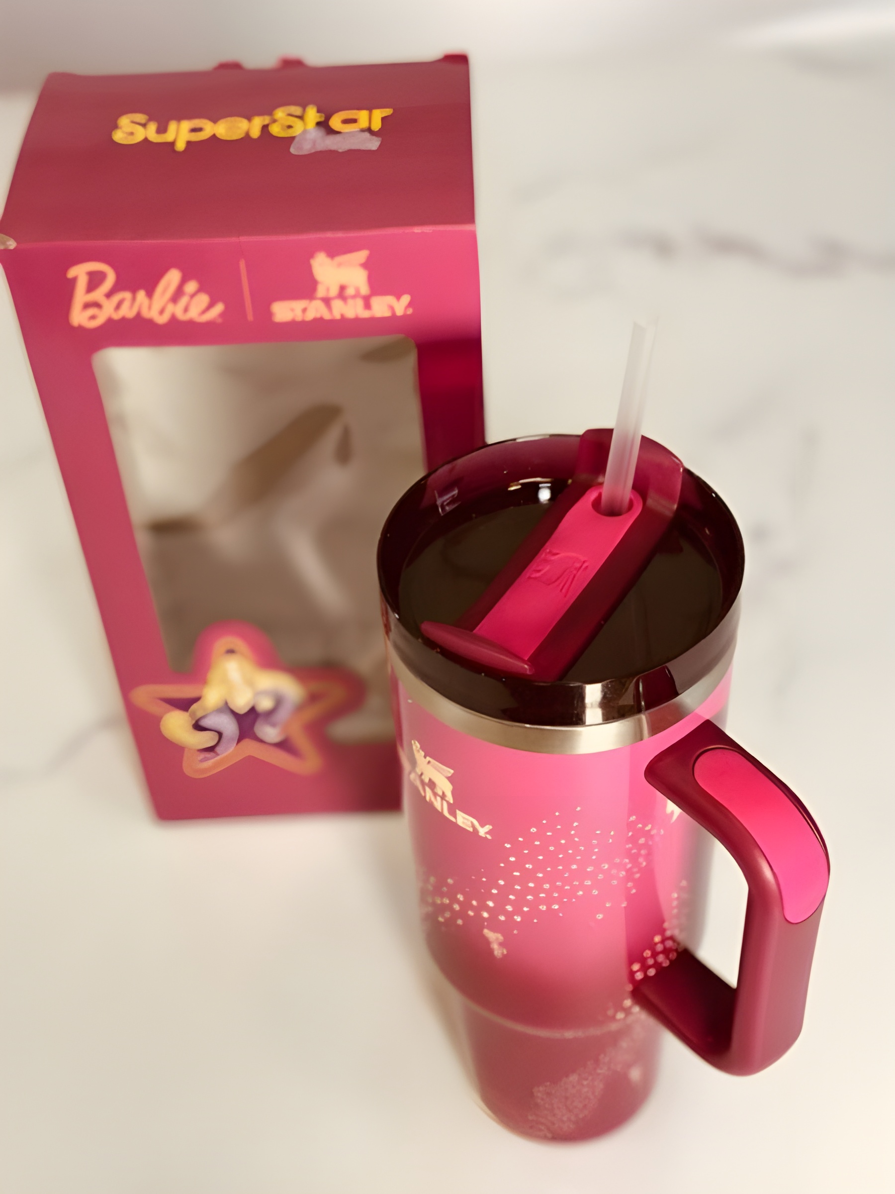 تراول ماگ باربی ستاره‌ای با بسته‌بندی زیبا و لوکس