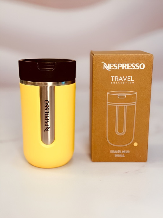 تراول ماگ نسپرسو زرد مناسب استفاده روزانه و سفر
