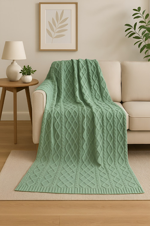 شال مبل نرم و مقاوم با طرح لوزی مناسب دکوراسیون