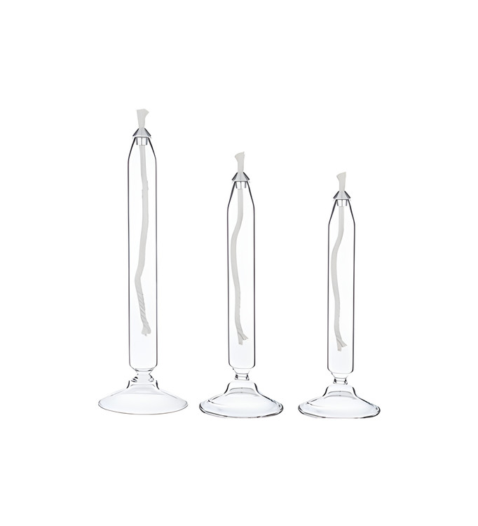 شمعدان سهتایی شیشهای مناسب تزئین و هدیه