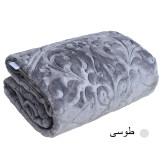 پتو نرم و گرم گلبافت طرح گل برجسته