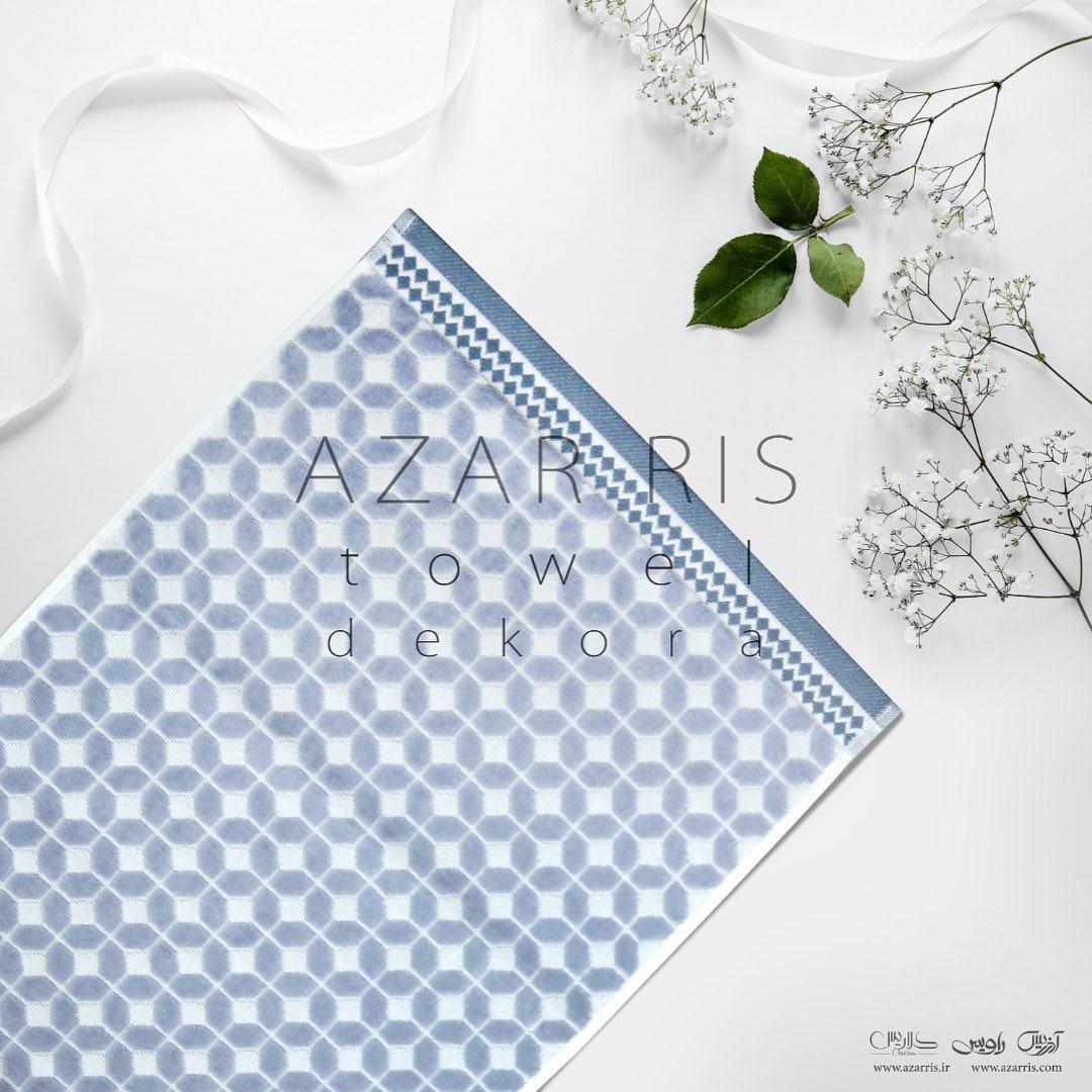 حوله دست و صورت آذرریس تبریز طرح دکورا سایز 40×80