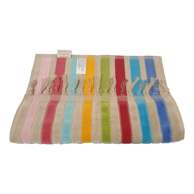 حوله دست و صورت آذرریس تبریز کرم رنگ نرم و جاذب