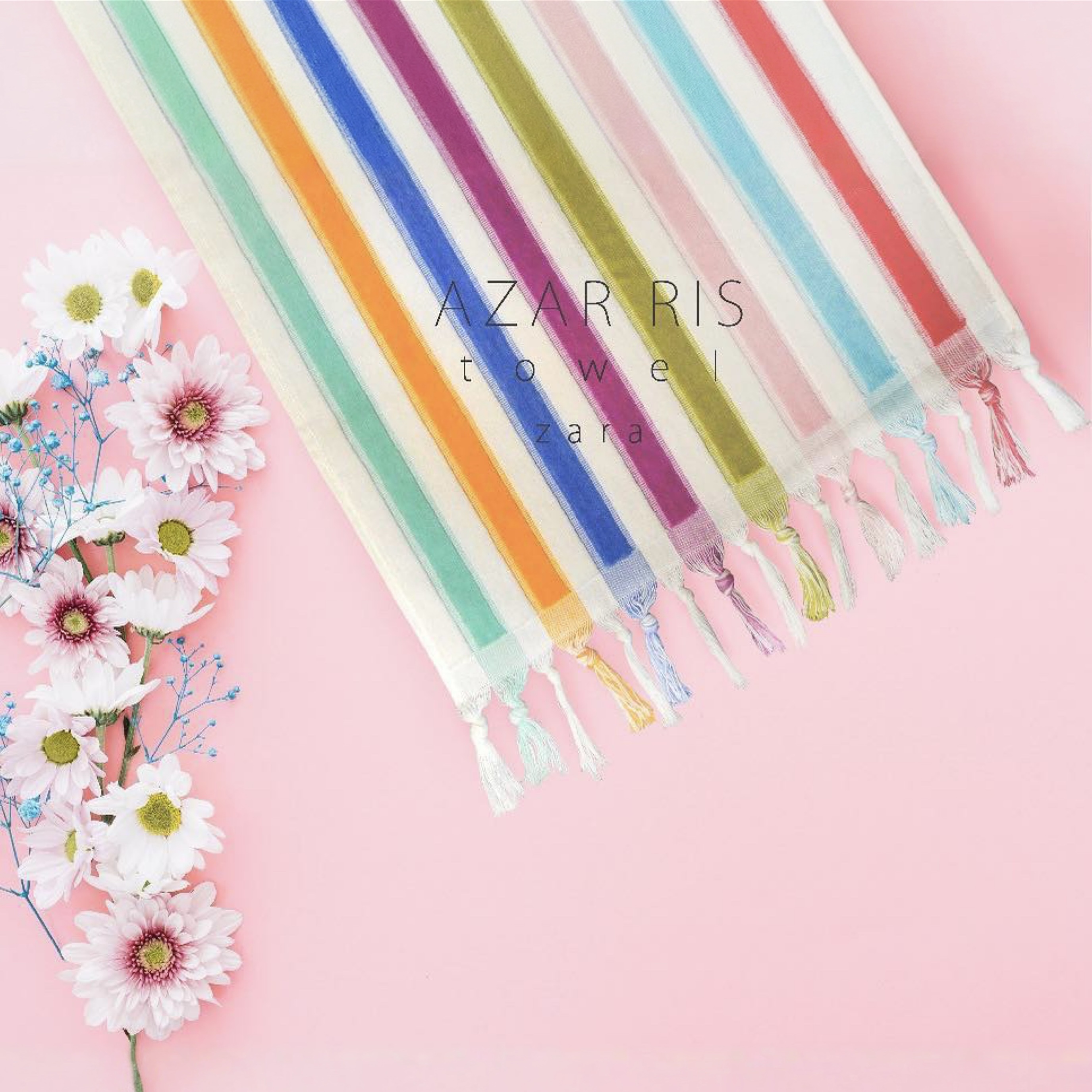 حوله دست و صورت آذرریس تبریز مدل زارا سفید 40×80